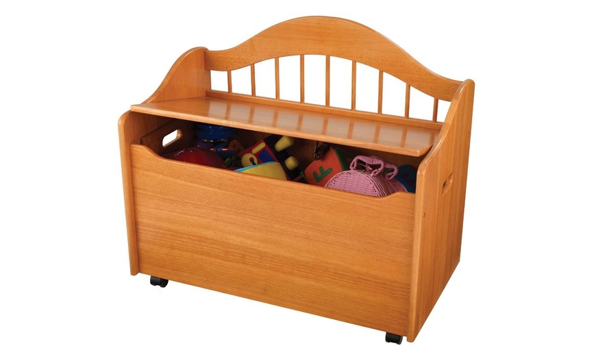 Image 2: KidKraft Wooden Toy Box, 3 Colours