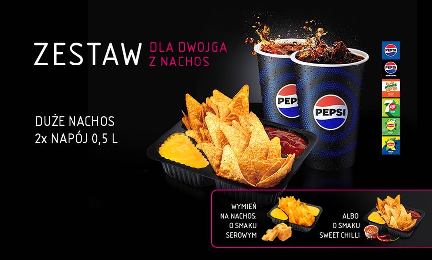 Image 3: Zestawy barowe: napój z popcornem lub nachosami dla 1 lub 2 osób