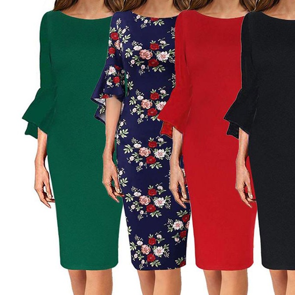 bell sleeve cocktail dresses