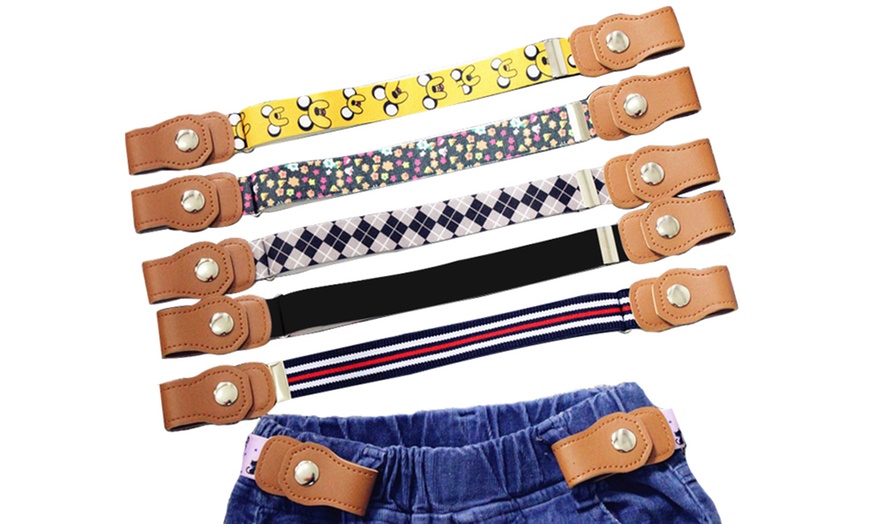 Image 1: Kids Buckle-Free Elastic Belt