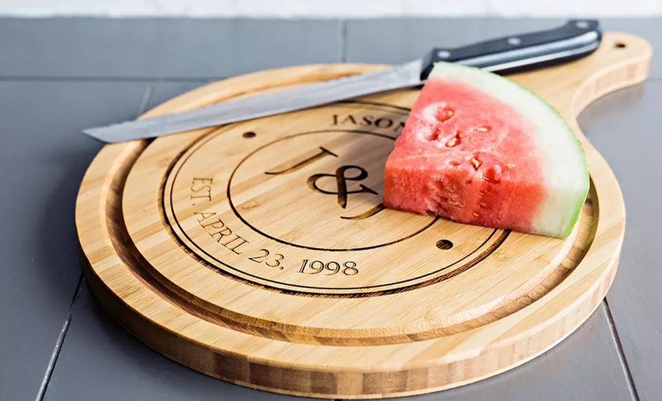 One or Two Custom Bamboo Cutting Board from Qualtry (Up to 61% Off) - Primary Image