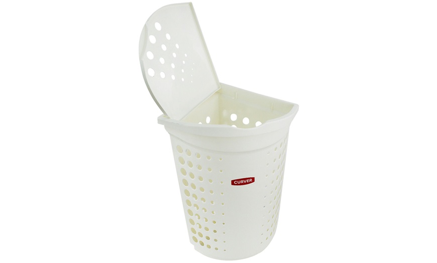 Image 2: Curver 40L Corner Laundry Basket