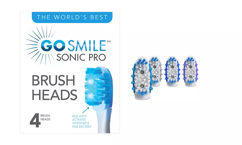 Go Smile Sonic Pro Replacement Brush Heads (4-Pack) - Primary Image