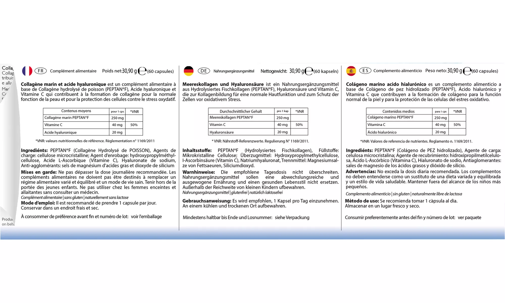 2, 4 o 12 mesi di collagene marino Health and Beauty in capsule con acido ialuronico e vitamina C - Image 6