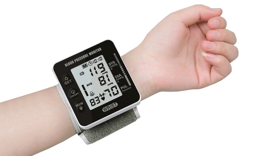 Image 1: Blood Pressure Monitor Wristband