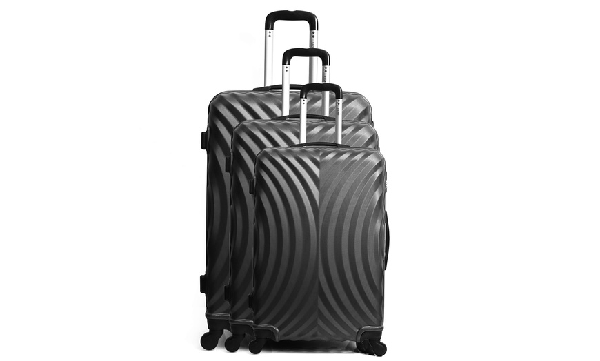 Image 5: Black Three-Piece Luggage Sets