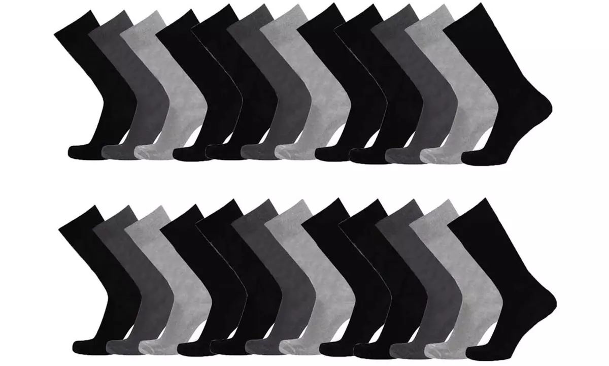 Set da 12 o 24 paia di calzini da uomo
