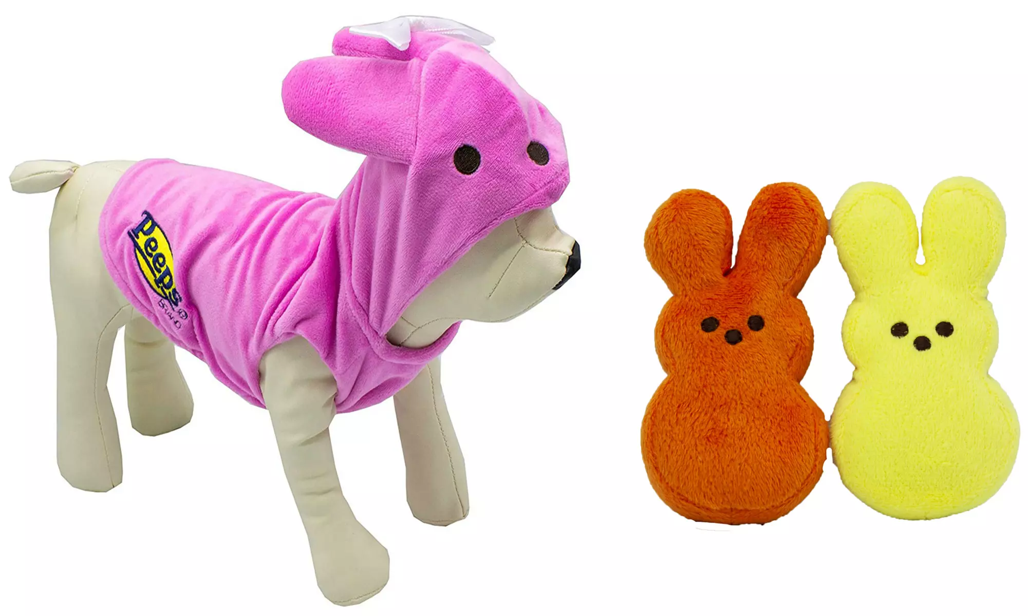 Peeps for Pets Bunny Costume for Dogs with Squeaky Toys (3-Piece) - Primary Image