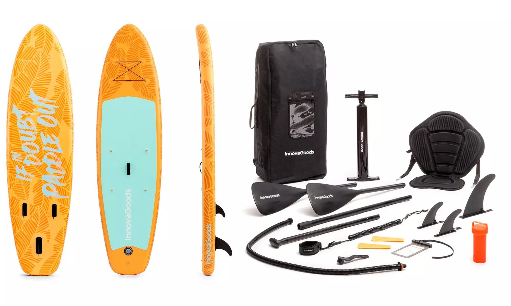 InnovaGoods aufblasbares 2-in-1 Paddle-Board „Siros" - Primary Image