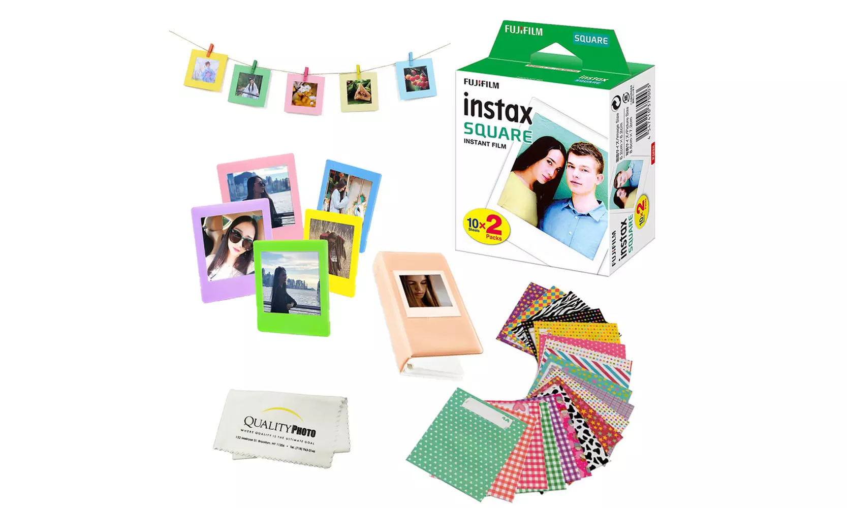Quality Photo Films and Accessory Bundle for Fuji SQ6 Instax Square - Primary Image