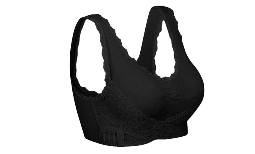 Image 7: One or Two Seamless Front Cross Push-Up Bras