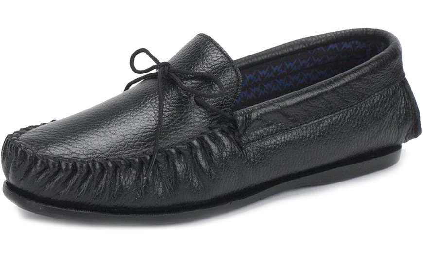 Image 2: Men's Leather Moccasins