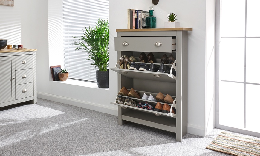 Two-Tier Slimline Shoe Cabinet | Groupon