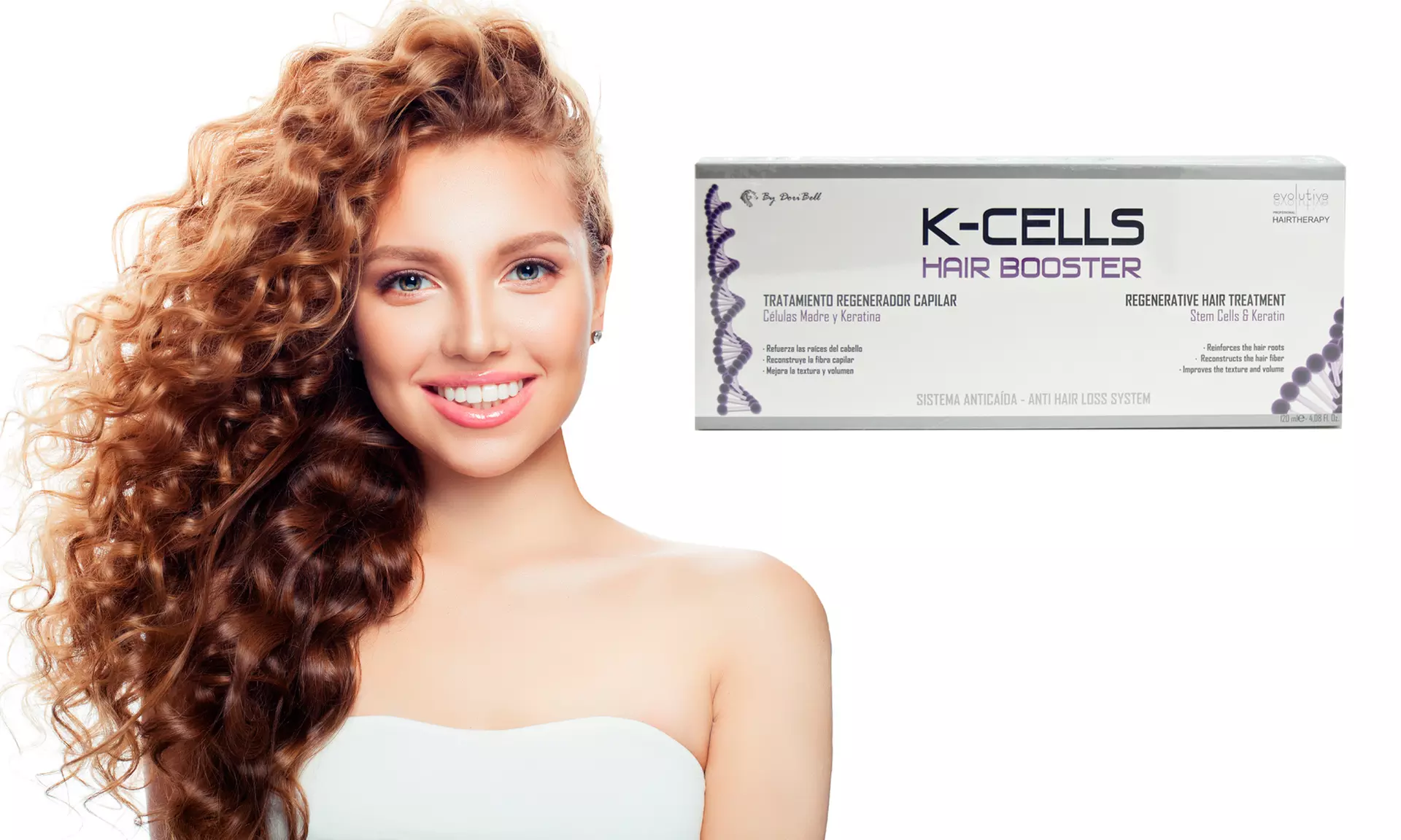 1 ou 2 Traitement de régénération des cheveux en ampoules de cellules souches et de kératine de la marque MOI - Primary Image