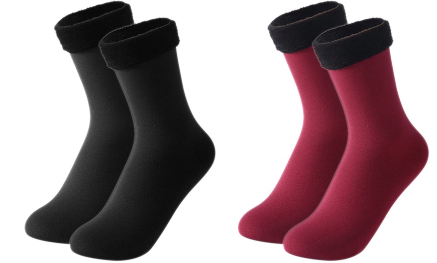 Image 19: Paire de chaussettes polaires, coloris au choix