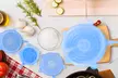 1 ou 2 sets de 6 couvercles alimentaires en silicone - Second Medium