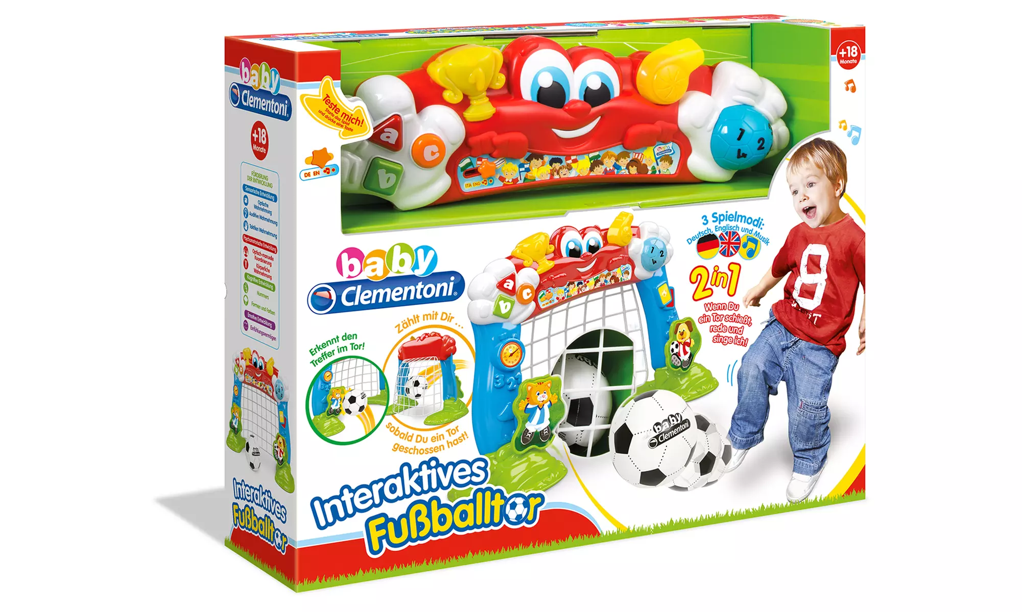 Clementoni Baby-Tischfußballspiel oder interaktives Fußballtor zur Wahl - Second Medium