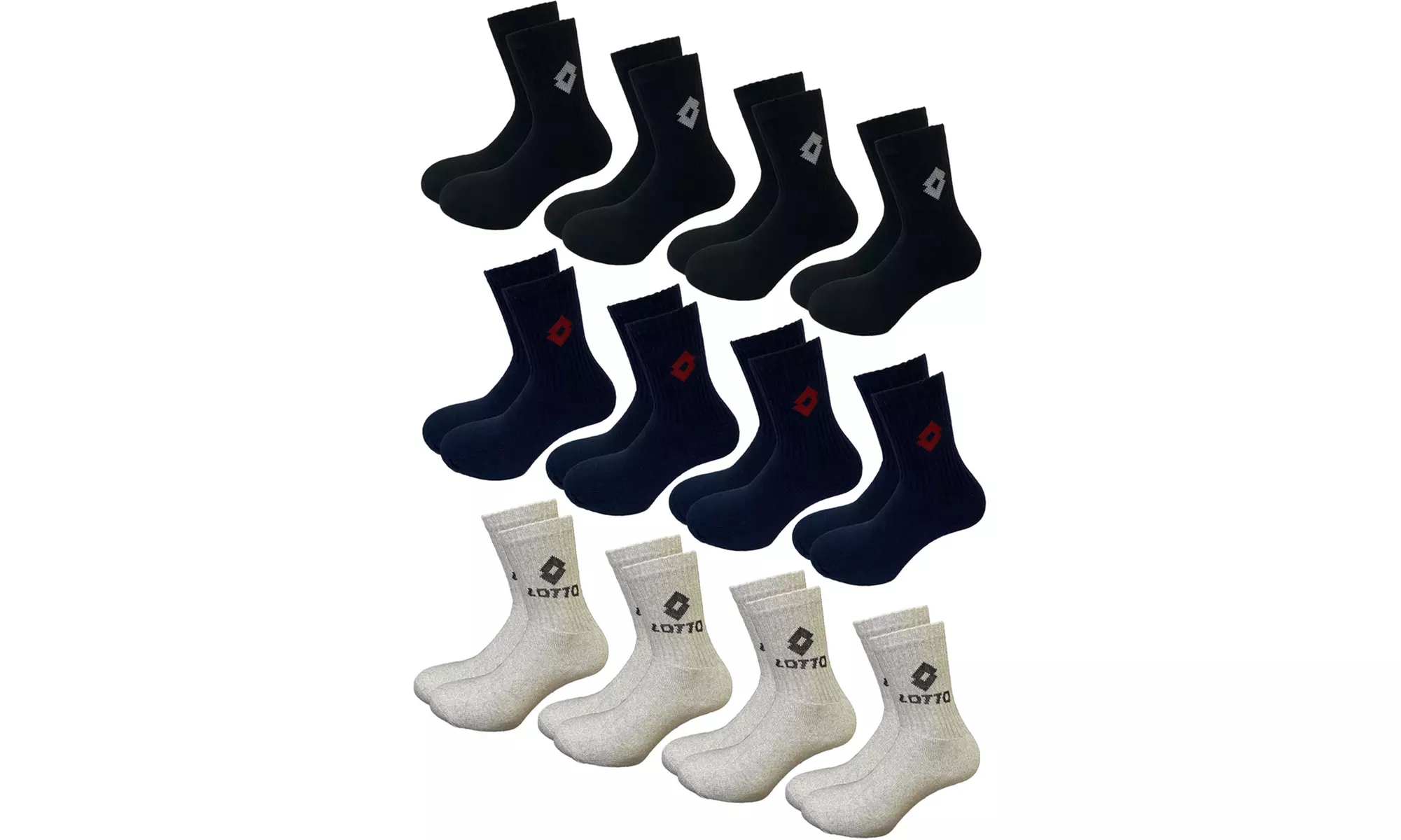 6, 12 o 15 paia di calzini sportivi Sergio Tacchini o Lotto