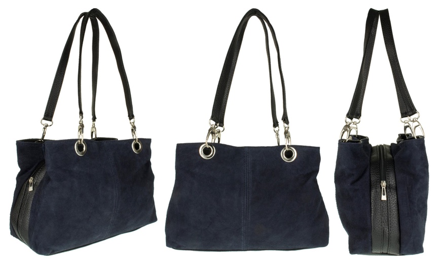 Image 13: Nubuck Suede Handbag