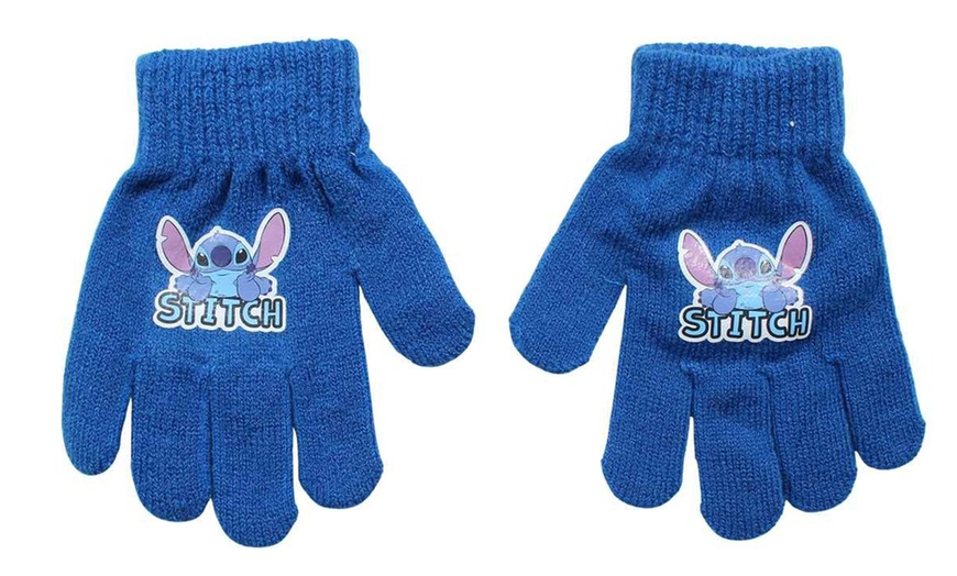 Image 4: Ensemble bonnet et gants Lilo & Stitch, Paw Patrol et Mickey