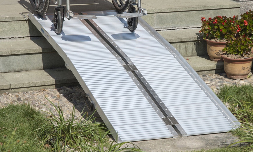 HomCom Folding Wheelchair Ramp | Groupon