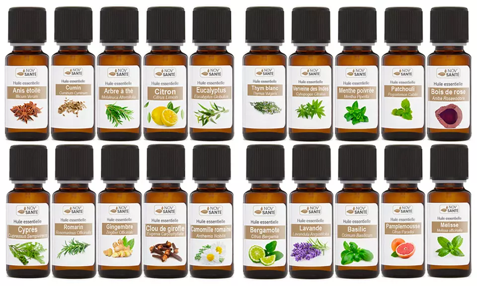 Lot de 5, 10, 15 ou 20 huiles essentielles 10 ml - Second Medium