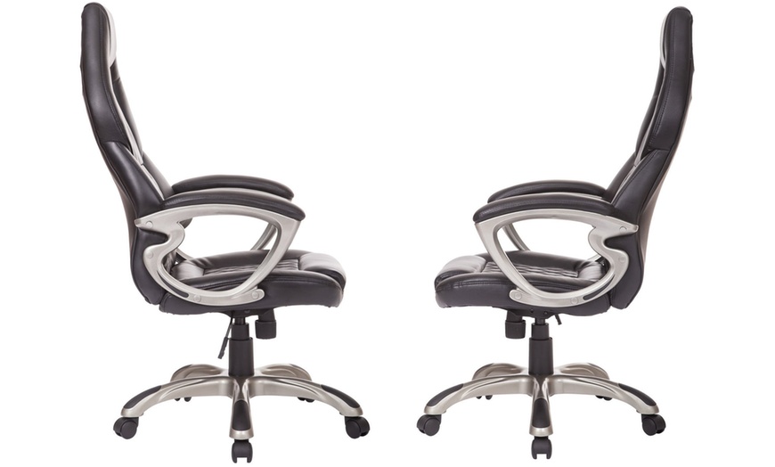 Image 2: Homcom Swivel Desk Chair