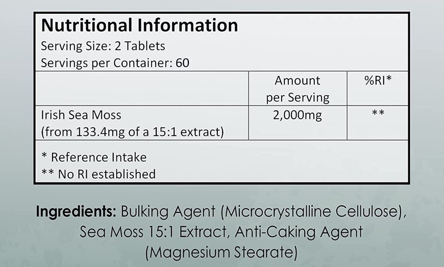 Image 2: New Leaf Sea Moss Supplements 120 Tablets