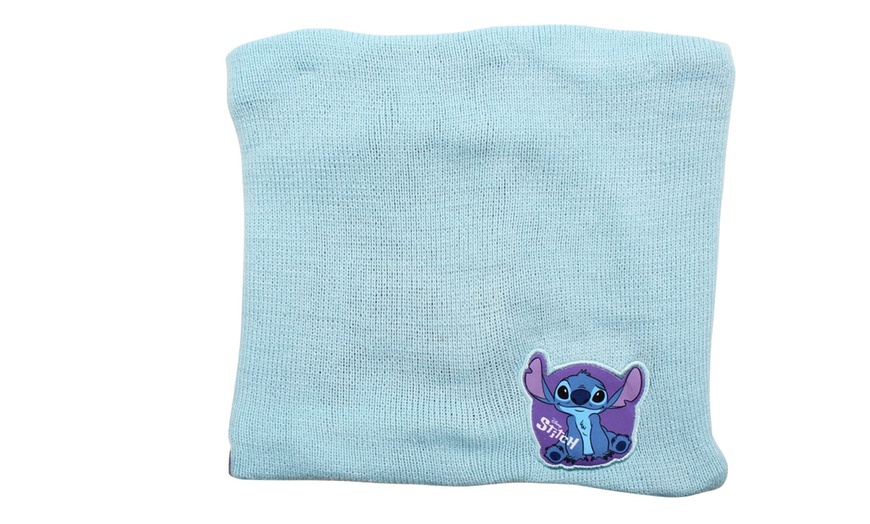 Image 20: Ensemble bonnet, gant, tour de cou Lilo & Stitch, Paw Patrol ou Minnie