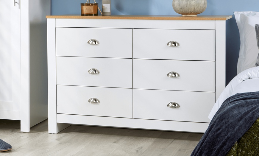 Image 13: Camden Six Drawer Bedroom Storage Chest 