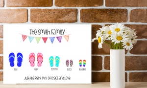 Personalised Flip Flop Canvas