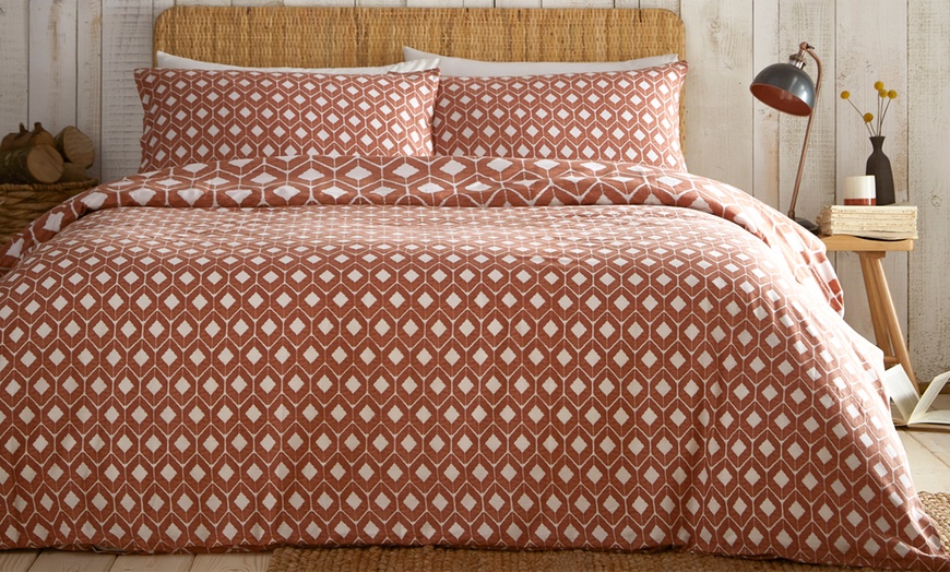 Image 2: Portfolio Home Reversible Duvet Cover Set