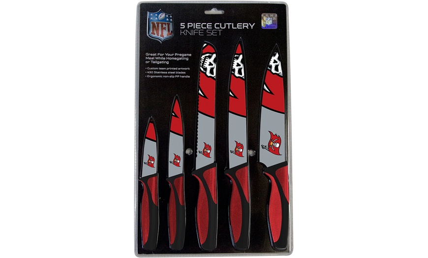 Image 76: The Sports Vault NFL Kitchen Knife Set (5-Piece)