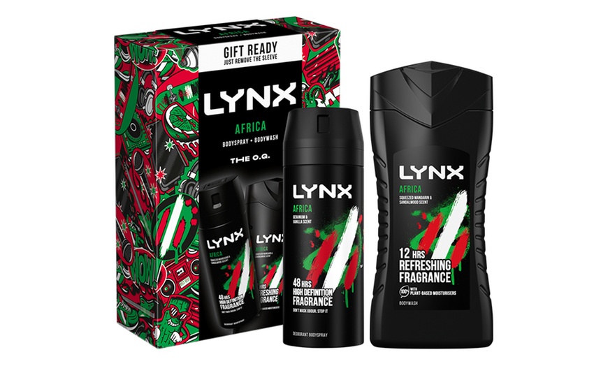 Image 2: Lynx Africa O.G. Body Wash and Body Spray Gift Set for Him