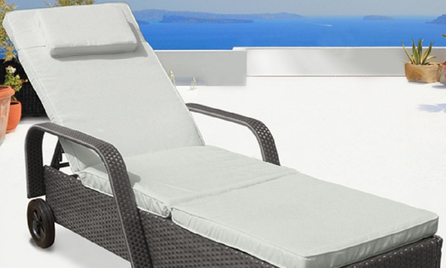 grey rattan sun loungers groupon