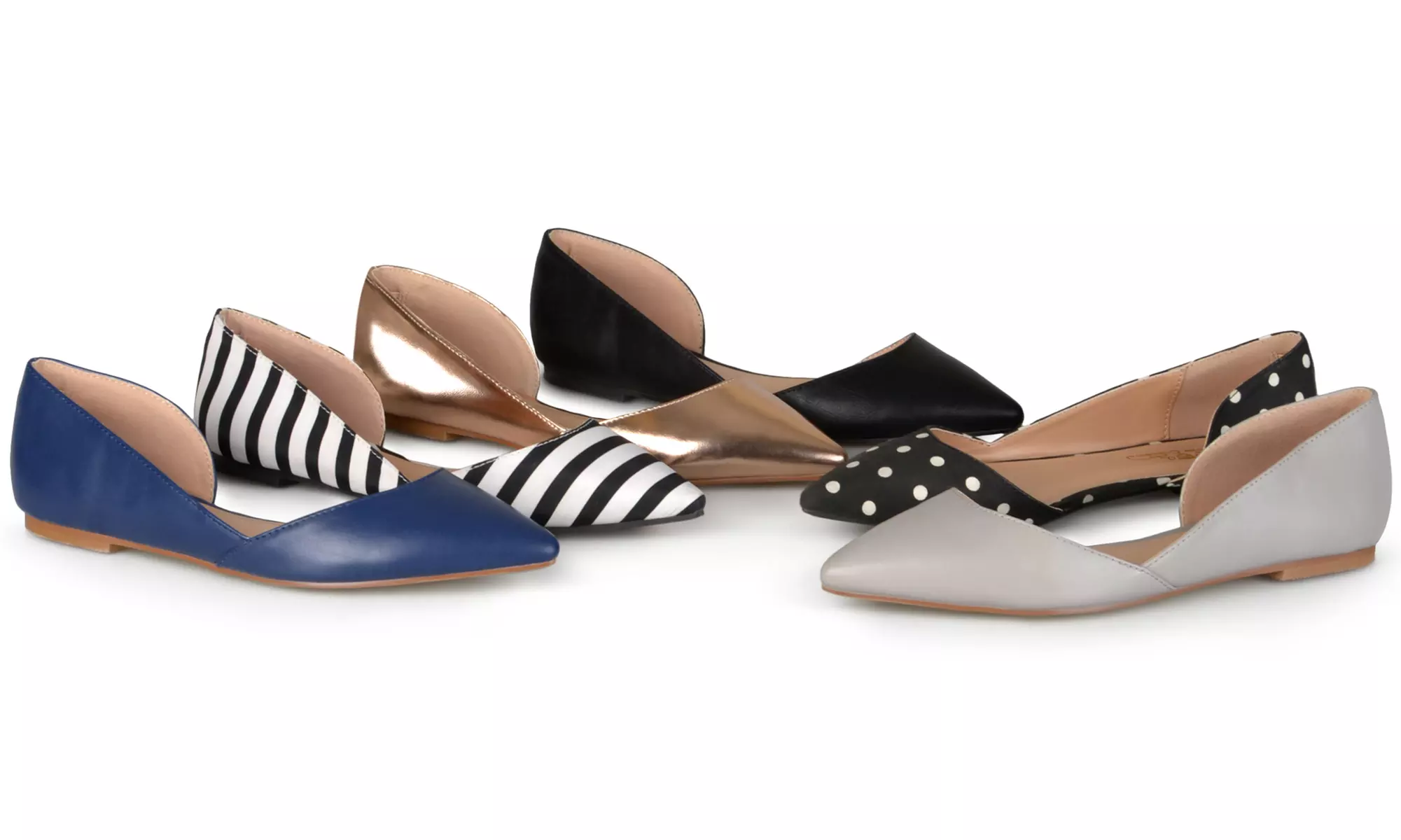 Journee Collection Women's Wide-Width Pointed-Toe Cut-Out Flats - Primary Image