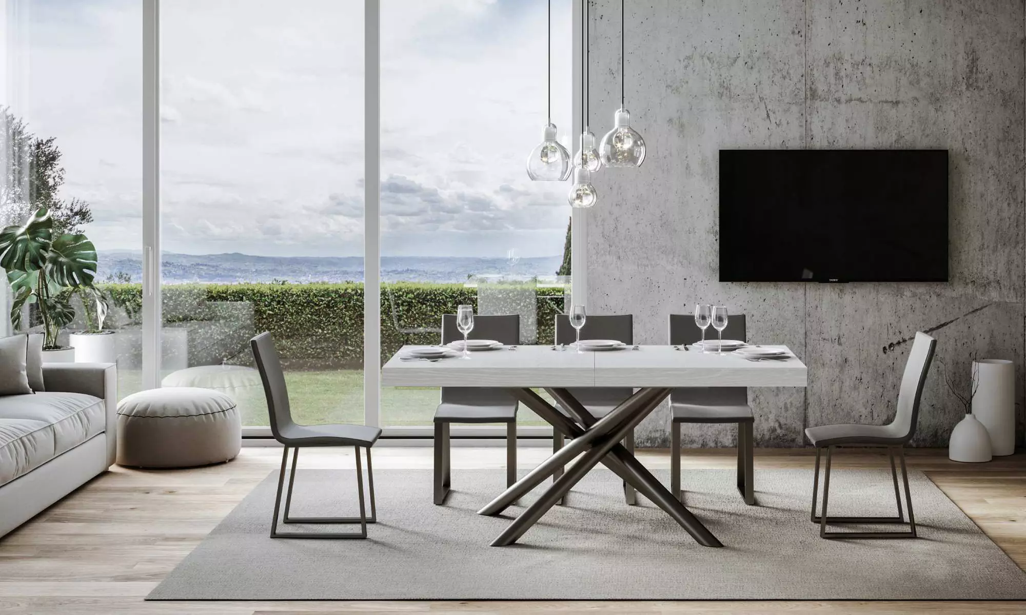 Table avec rallonge "Famas"