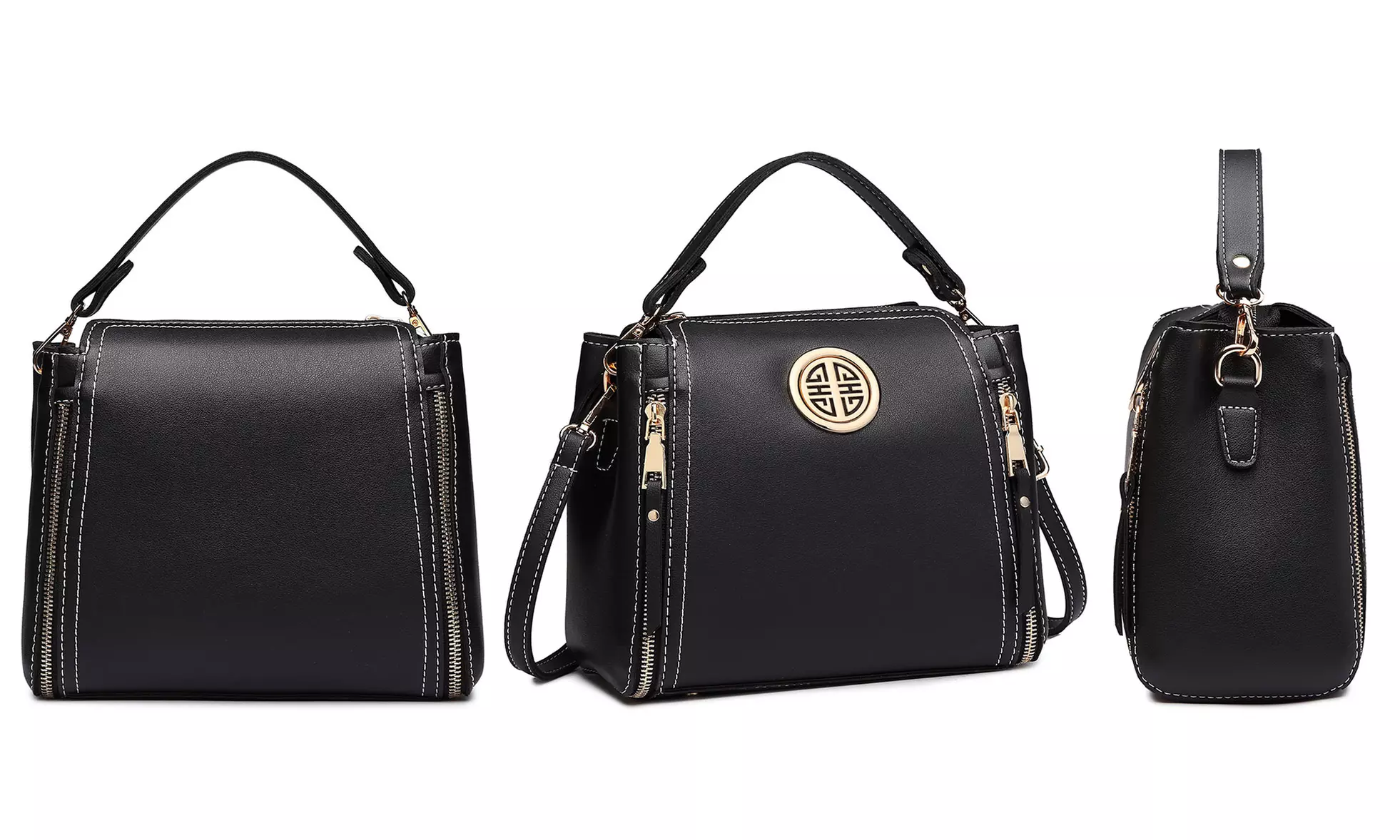 Leather Look Practical Large Capacity Crossbody Bag