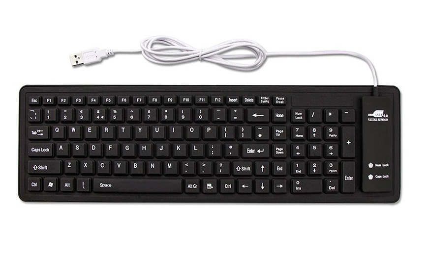 Image 2: Black Silicone Keyboard