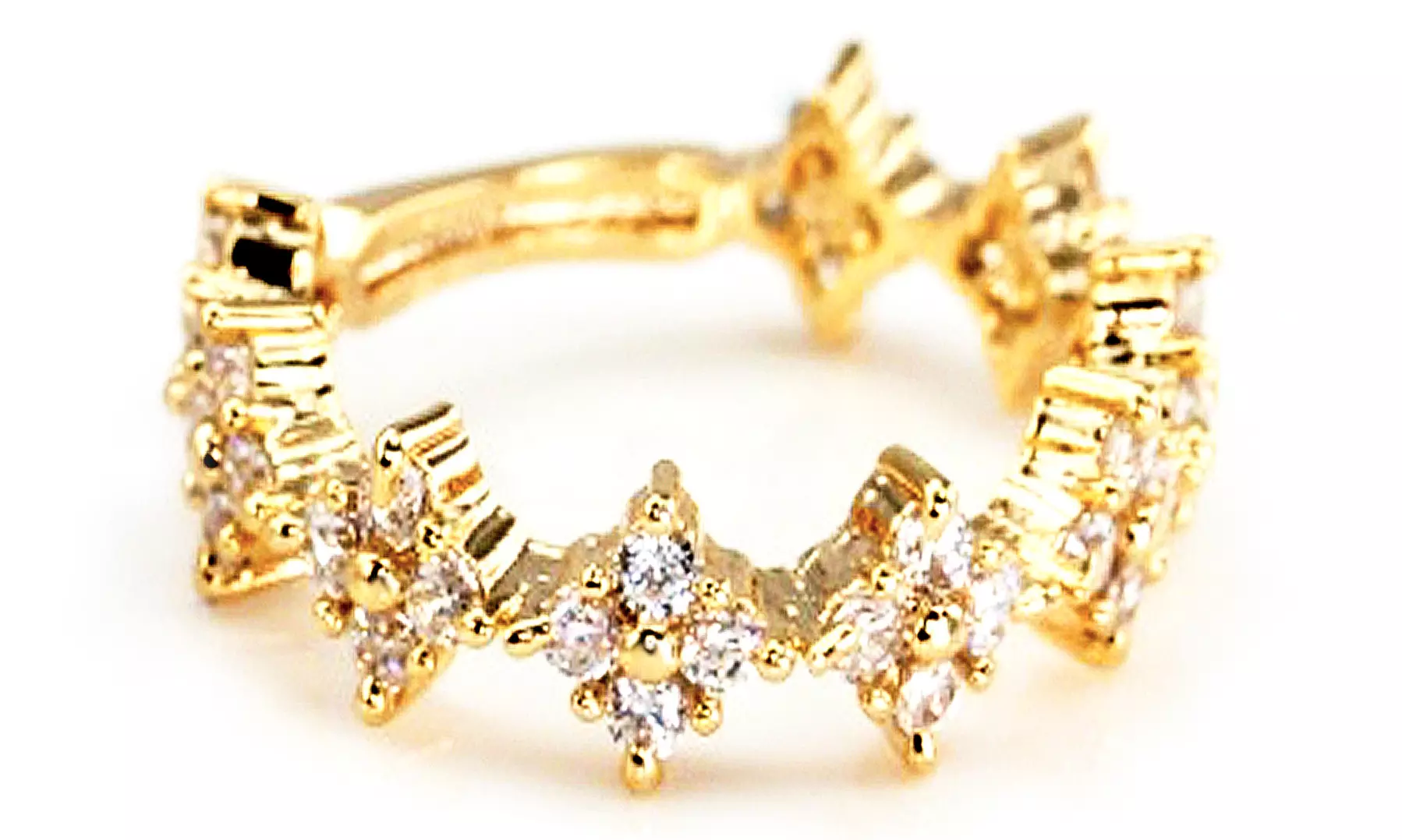 Bagues en cristaux Swarovski ® ornés d'un placage en or 18k