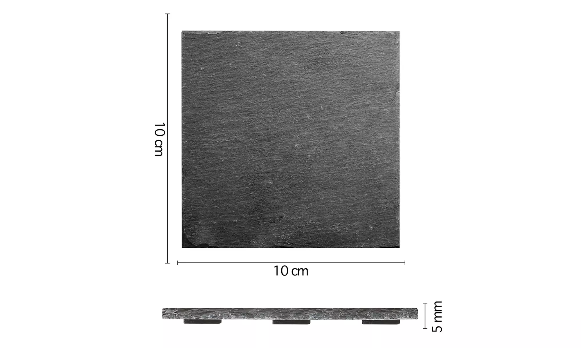 Set van 8 onderzetters gemaakt van hittebestendige, natuurlijke leisteen - Image 4