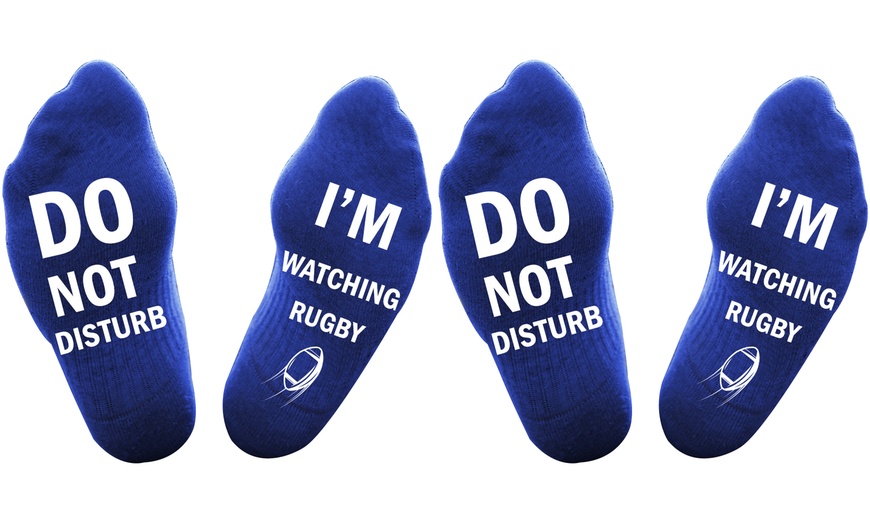 Image 11: I'm Watching Rugby Socks