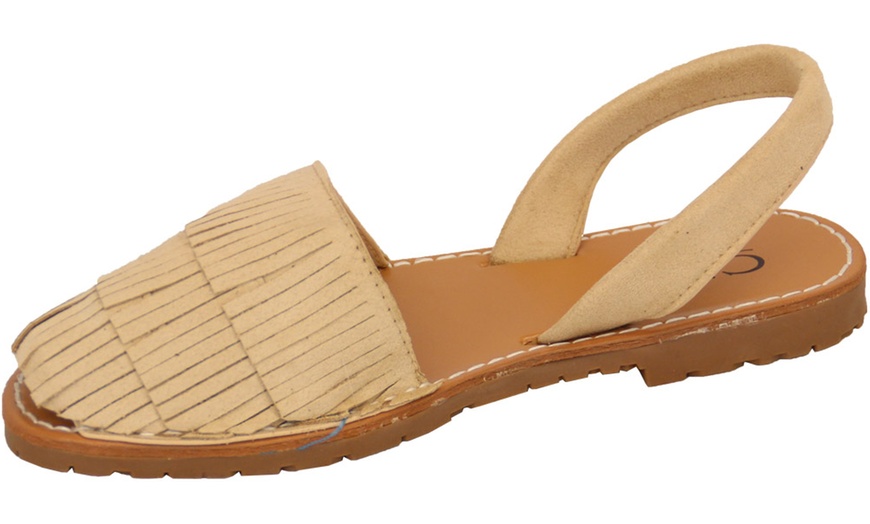 Image 3: Menorcan Slip-On Peep Toe Sandals