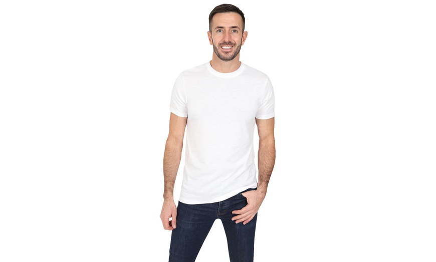 Image 5: Five-Packs of Blu Apparel Men's Crew Neck Plain T-Shirts