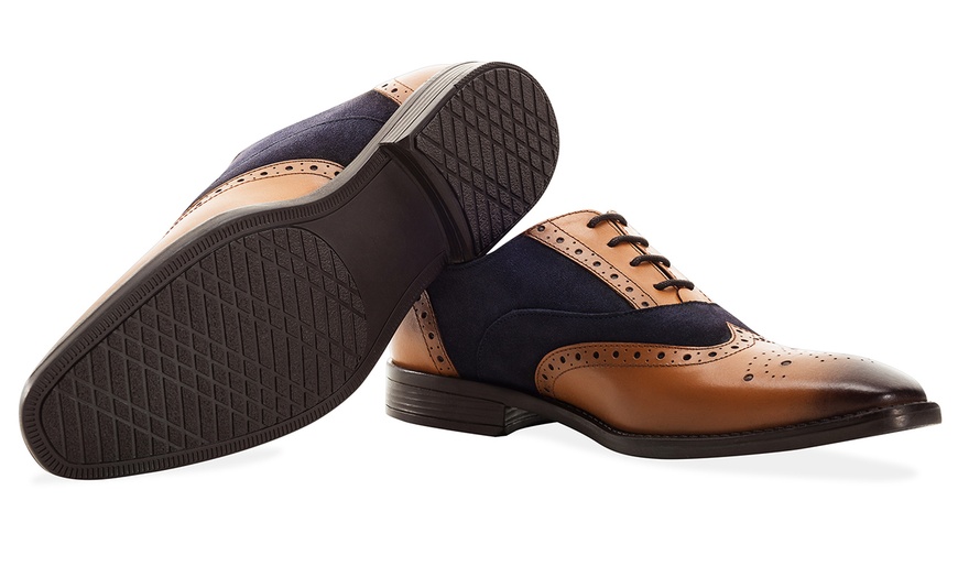 Image 3: Redfoot Men's Square-Toe Brogues