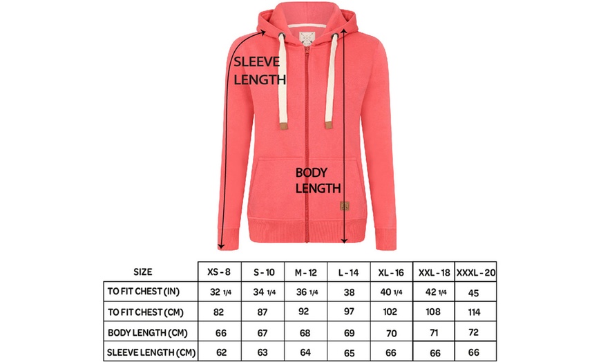 Image 2: Blu Apparel Full Zip Hoodie for Women in Assorted Colours and Sizes