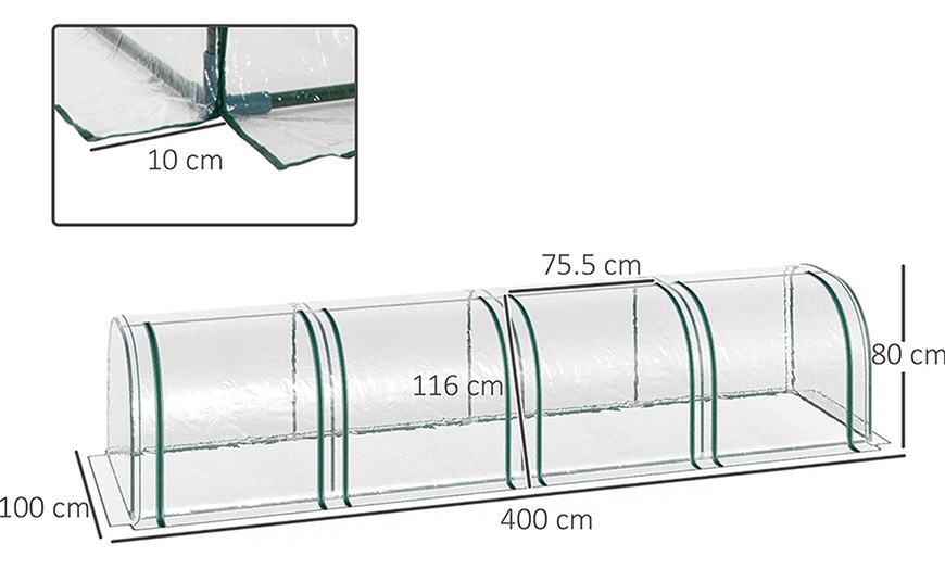 Image 4: Outsunny Greenhouse