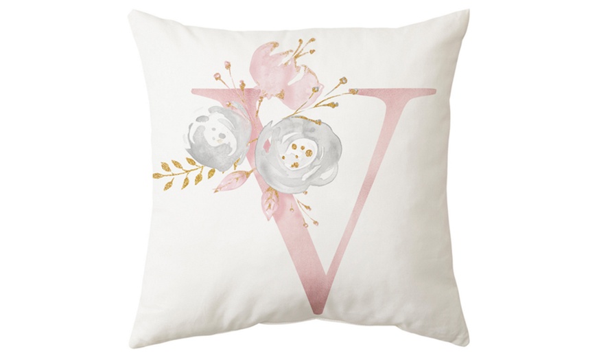 Image 27: Pink Letter Pillow Cushion Cover