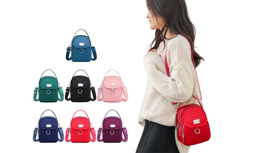 Image 1: Crossbody Zipper Shoulder Bag for Women