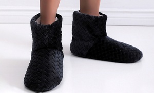 Indoor Warm Fuzzy-Lined Booties Slippers